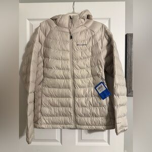 NWT Columbia Women's Beige Puffer Jacket Omni Heat XXL